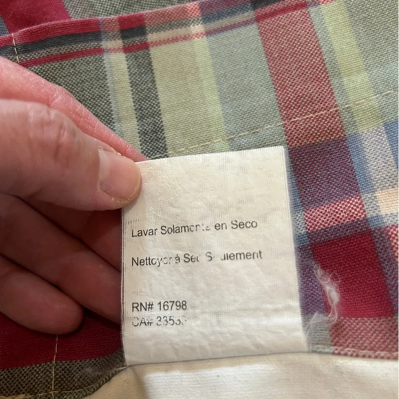 Plaid blackout curtain panel. 40 inches wide 65 inches long. Good condition - Picture 3 of 5
